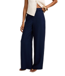 Calça Pantalona de Alfaiataria Azul