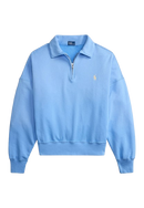 Moletom POLO RL Meio Zíper Azul Claro