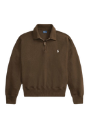 Moletom POLO RL Meio Zíper Marrom
