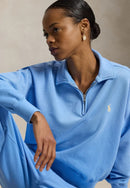 Moletom POLO RL Meio Zíper Azul Claro